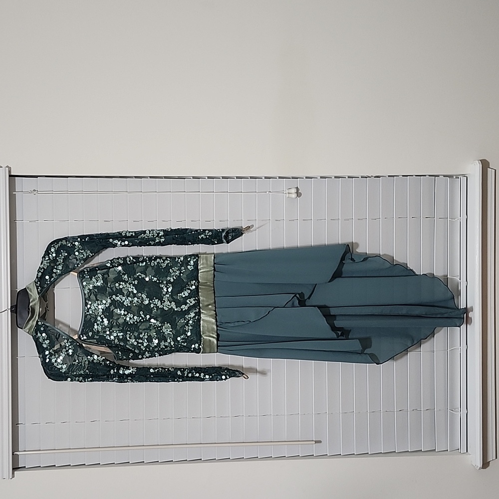 Almost Paradise Sparkled Green Dance Costume